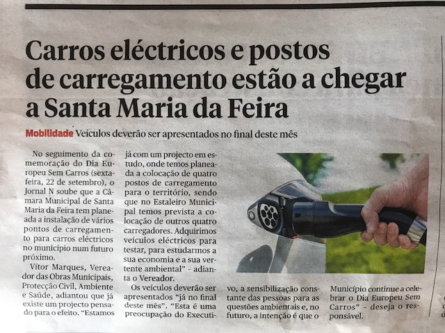 Noticia que saiu esta semana num Jornal Local